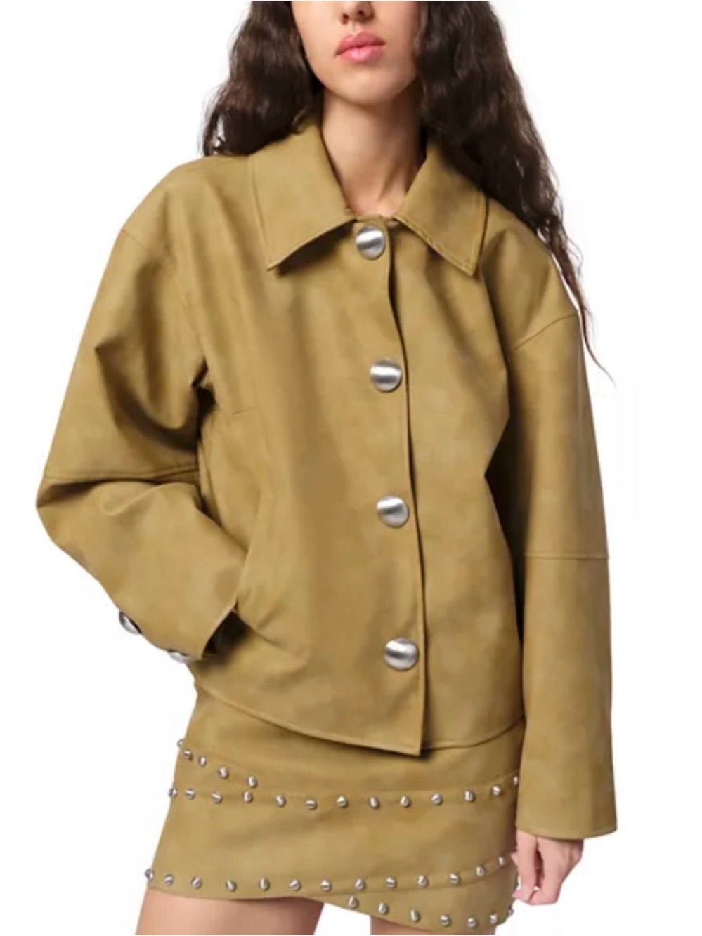 Apparis - Indio Faux Leather Cropped Jacket